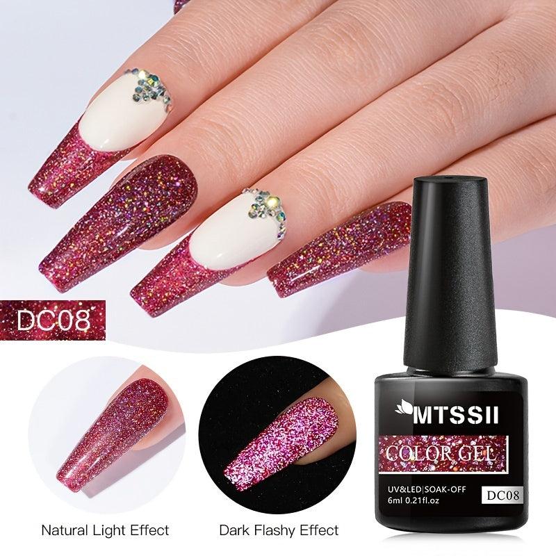 Glitter Top Coat No Wipe Gel Nail Polish