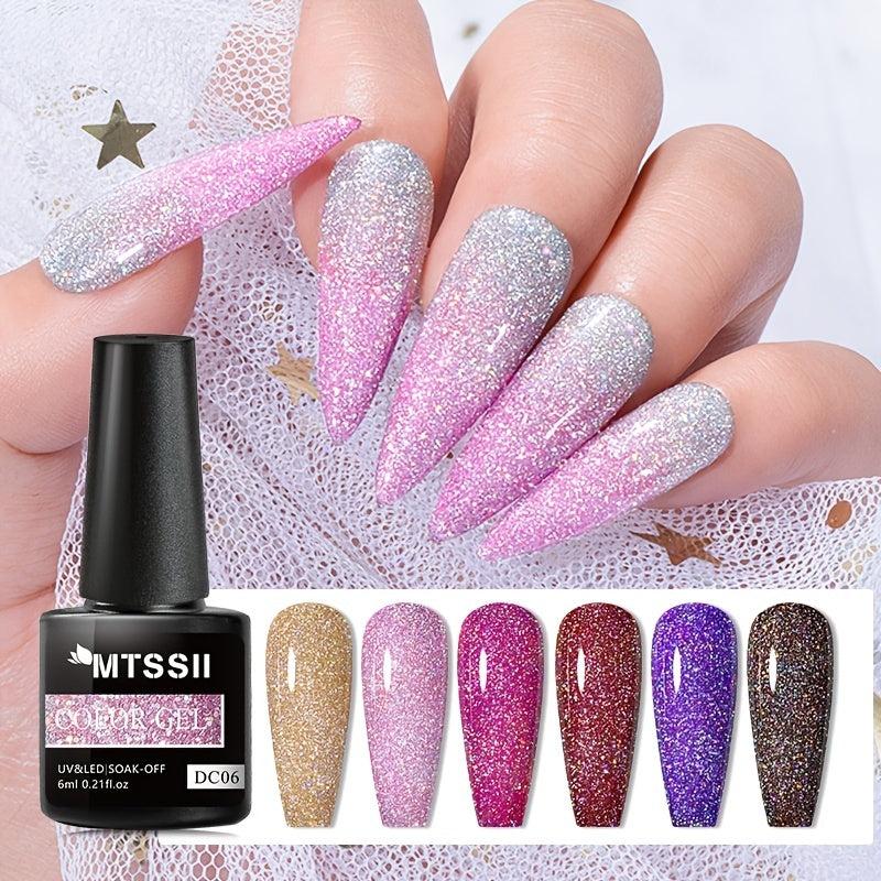 Glitter Top Coat No Wipe Gel Nail Polish