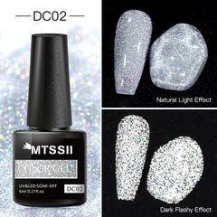 Glitter Top Coat No Wipe Gel Nail Polish