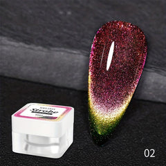 Rainbow Cat Magnetic Nail Gel - Holographic Glitter Cat Eye Gel Polish