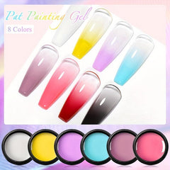 8-Piece Summer Gel Nail Polish Set for Art & Painting