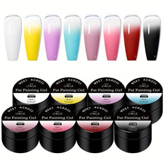 8-Piece Summer Gel Nail Polish Set for Art & Painting