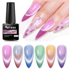 Cat Eye Gel Polish Glitter Soak Off Nail Polish