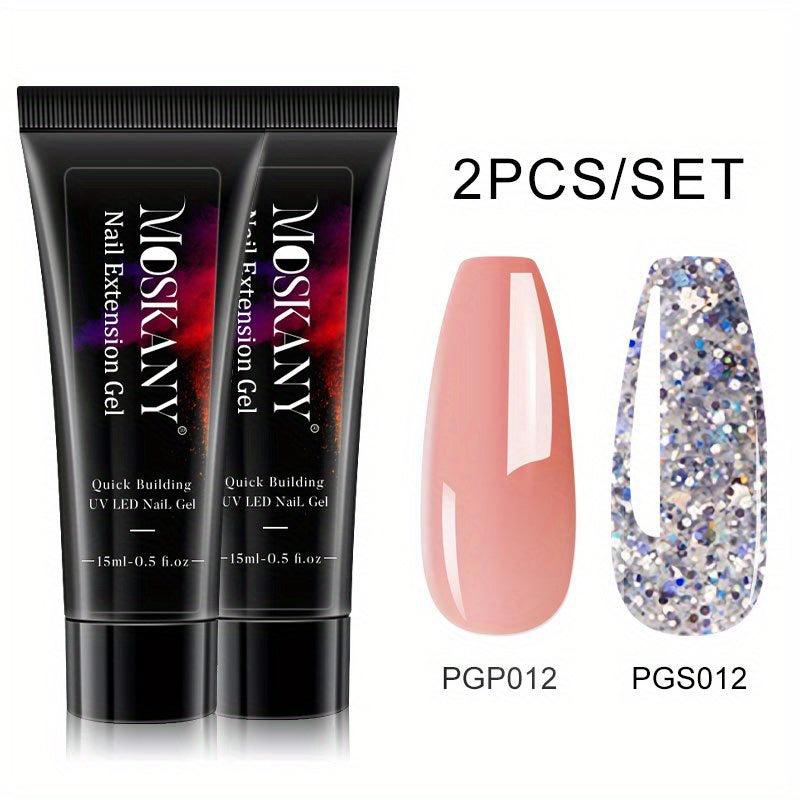 15ml Nail Extension Gel Set Glitter Sequin Building Gel