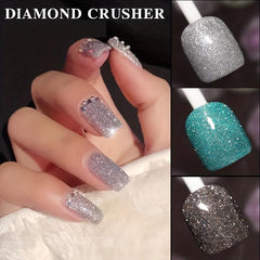 Holographic Glitter Gel Nail Polish Sparkling Diamond Gel Polish