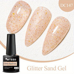 Glitter Gel Nail Polish Silver Sparkle Soak Off for DIY and Salon Use