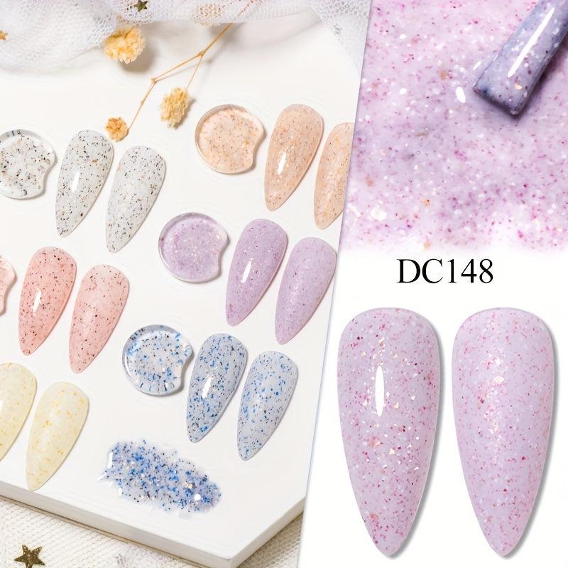 Glitter Gel Nail Polish Silver Sparkle Soak Off for DIY and Salon Use