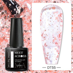 Glitter Sequins Gel Nail Polish Top Coat Multicolor Clear Top Coat