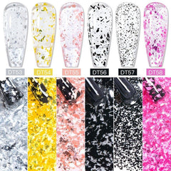 Glitter Sequins Gel Nail Polish Top Coat Multicolor Clear Top Coat