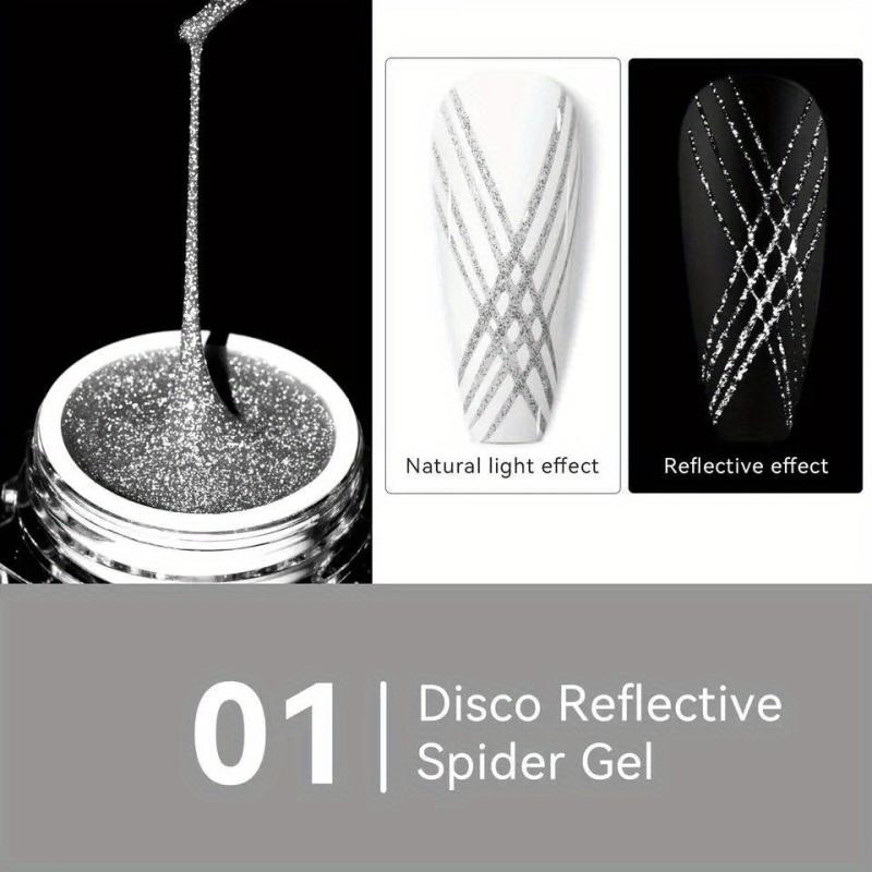 Glitter Pulling Line Silk Spider Gel Nail Polish Set