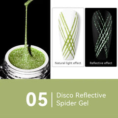Glitter Pulling Line Silk Spider Gel Nail Polish Set
