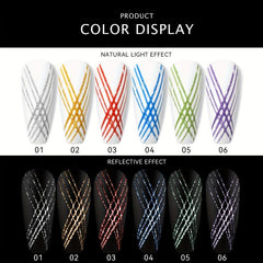 Glitter Pulling Line Silk Spider Gel Nail Polish Set
