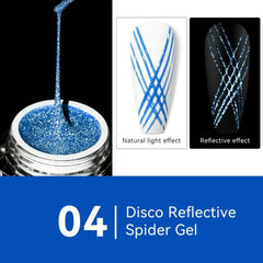 Glitter Pulling Line Silk Spider Gel Nail Polish Set