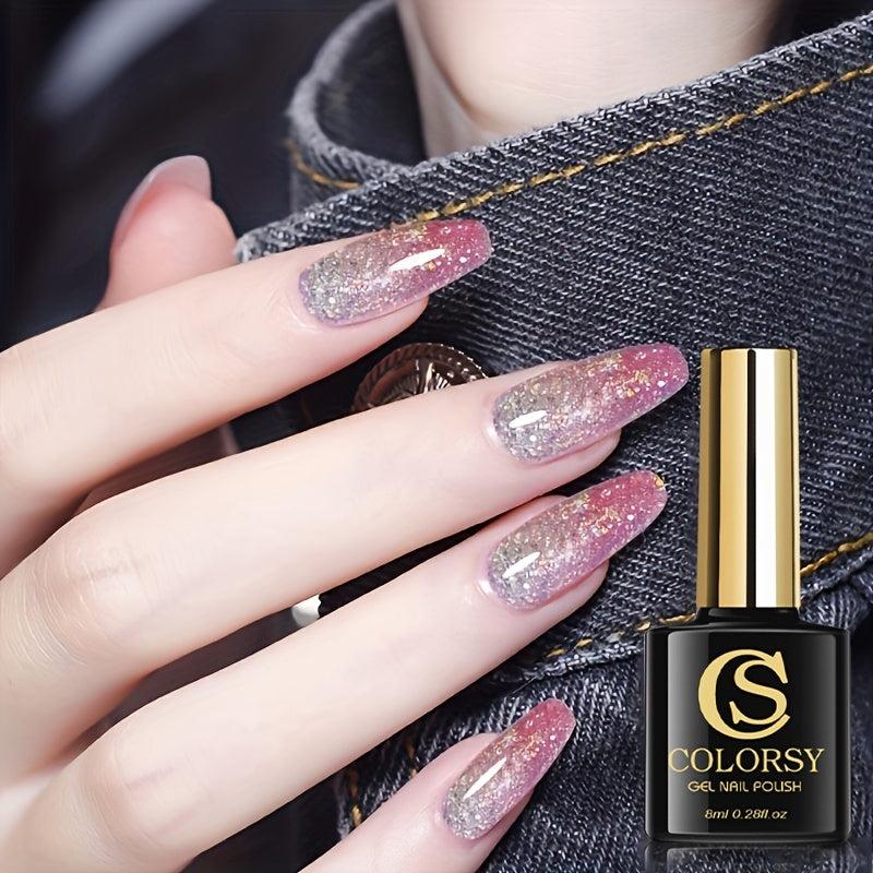 Color-Changing Reflective Glitter Diamond Gel Polish