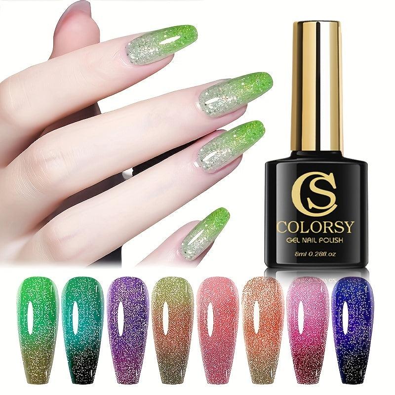 Color-Changing Reflective Glitter Diamond Gel Polish