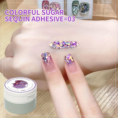 Glitter Gel Nail Polish Set - Holographic Broken Diamond Collection
