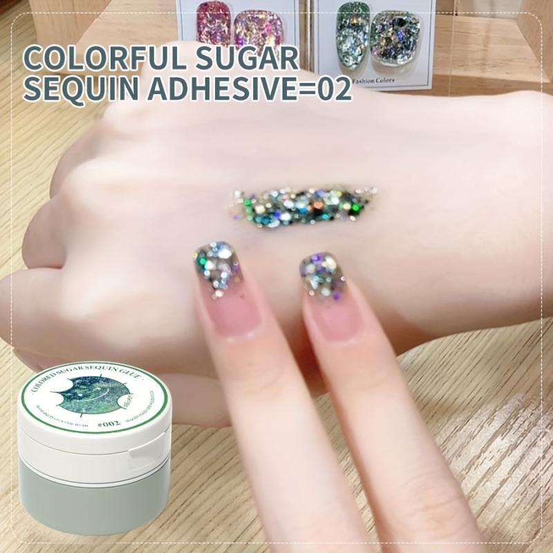 Glitter Gel Nail Polish Set - Holographic Broken Diamond Collection