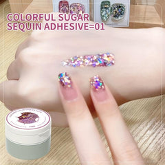 Glitter Gel Nail Polish Set - Holographic Broken Diamond Collection