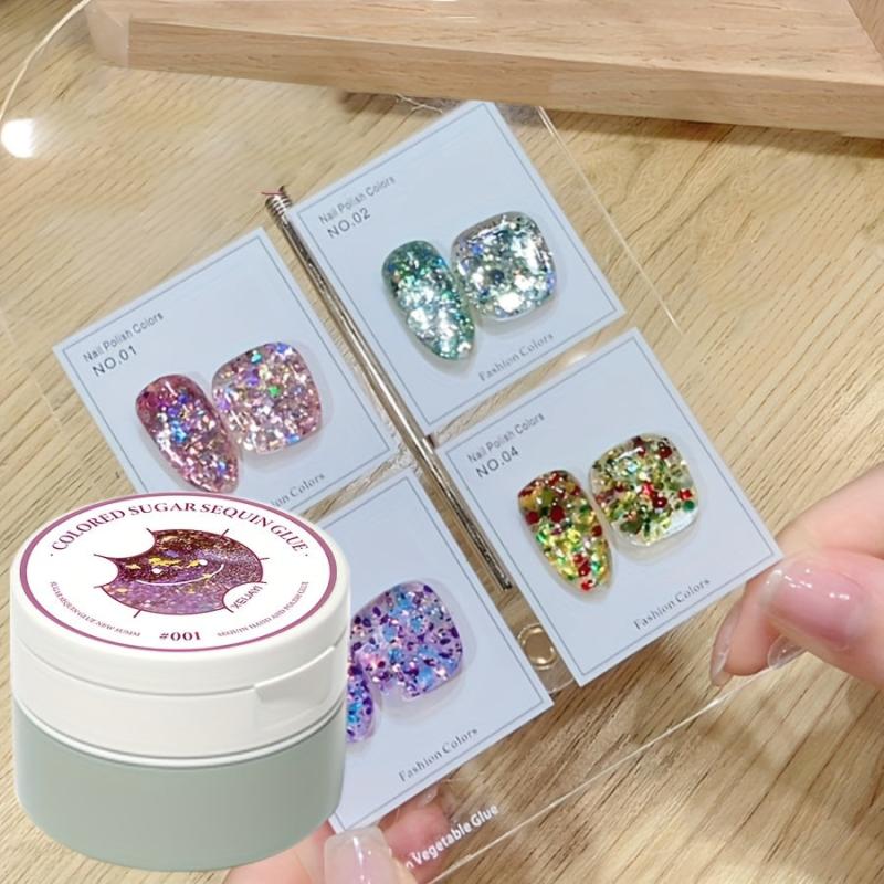 Glitter Gel Nail Polish Set - Holographic Broken Diamond Collection