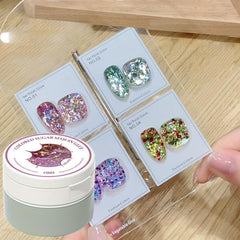 Glitter Gel Nail Polish Set - Holographic Broken Diamond Collection