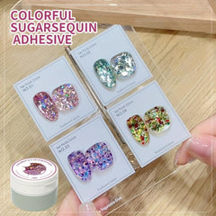 Glitter Gel Nail Polish Set - Holographic Broken Diamond Collection