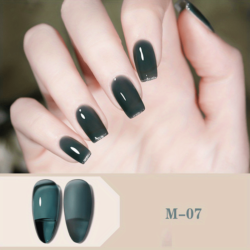 Crystal Gel Nail Polish Sheer Clear Tortoise Shell Nails Pink Amber Brown