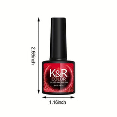Crystal Gel Nail Polish Sheer Clear Tortoise Shell Nails Pink Amber Brown