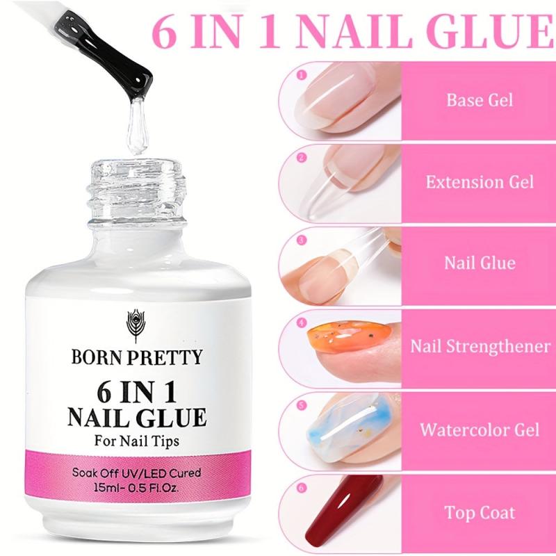 6-in-1 Nail Gel Builder Strengthener Extension Clear Gel DIY Nail Art