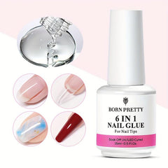 6-in-1 Nail Gel Builder Strengthener Extension Clear Gel DIY Nail Art