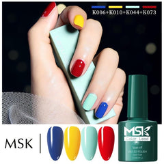 Yellow Pink Nail Gel Polish for Home and Salon
