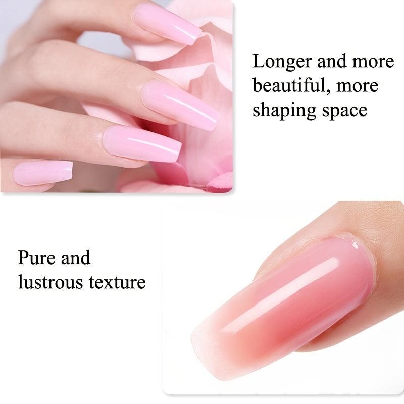 Pink Poly Gel Nail Extension Kit Easy DIY Salon & Home Nail Art Builder Gel