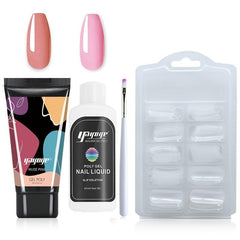 Pink Poly Gel Nail Extension Kit Easy DIY Salon & Home Nail Art Builder Gel