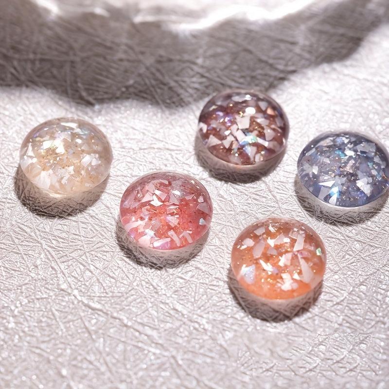 Summer Glitter Sequin Gel Nail Polish Translucent Brown Orange Nail Gel