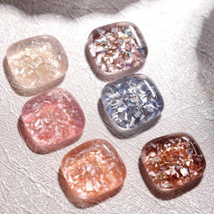 Summer Glitter Sequin Gel Nail Polish Translucent Brown Orange Nail Gel