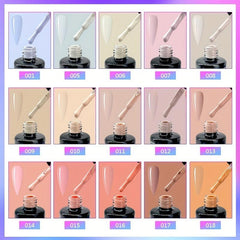 9pcs Milky Gel Nail Polish Set Soak Off Varnish for Spring Summer Manicure