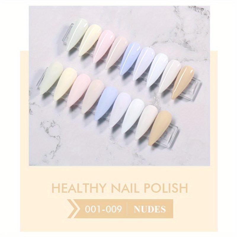 9pcs Milky Gel Nail Polish Set Soak Off Varnish for Spring Summer Manicure