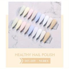 9pcs Milky Gel Nail Polish Set Soak Off Varnish for Spring Summer Manicure