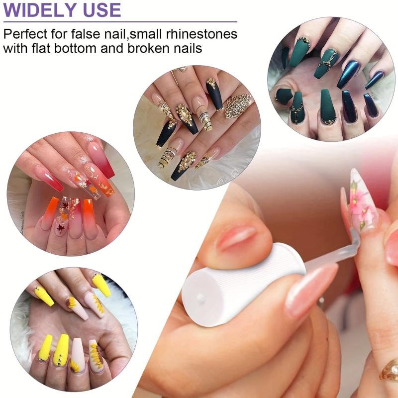 3 pcs Strong Nail Glue for Acrylic Nails Brush On Adhesive Press On Nails