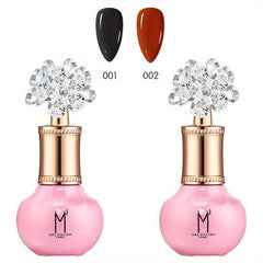 2pcs Pop Colors Gel Nail Polish Kit Soak Off No Wipe for Women's Nail Art
