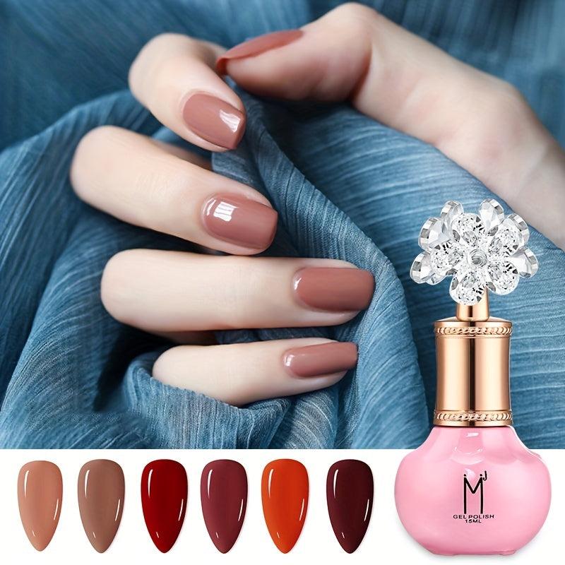 2pcs Pop Colors Gel Nail Polish Kit Soak Off No Wipe for Women's Nail Art