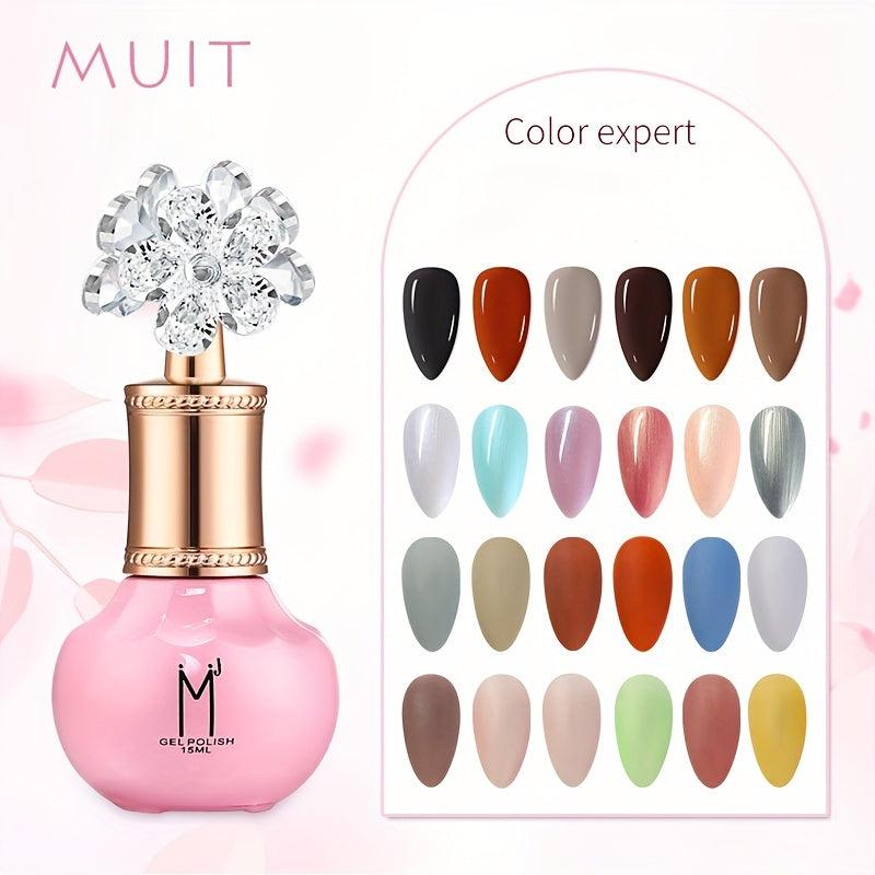 2pcs Pop Colors Gel Nail Polish Kit Soak Off No Wipe for Women's Nail Art