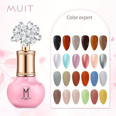 2pcs Pop Colors Gel Nail Polish Kit Soak Off No Wipe for Women's Nail Art