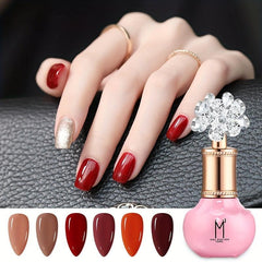 2pcs Pop Colors Gel Nail Polish Kit Soak Off No Wipe for Women's Nail Art
