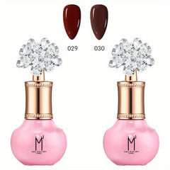 2pcs Pop Colors Gel Nail Polish Kit Soak Off No Wipe for Women's Nail Art