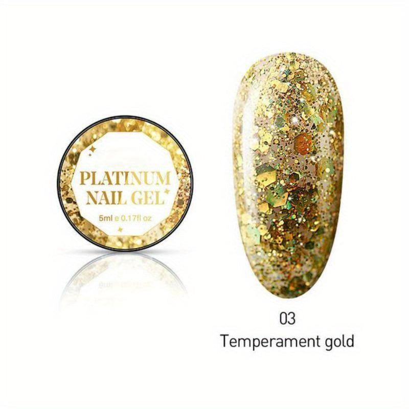 8 Colors Sparkle Aurora Glitter Gel Polish