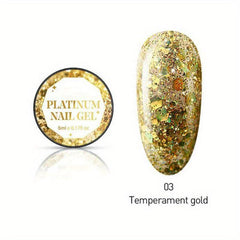 8 Colors Sparkle Aurora Glitter Gel Polish