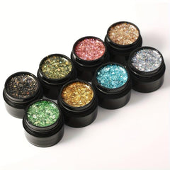 8 Colors Sparkle Aurora Glitter Gel Polish