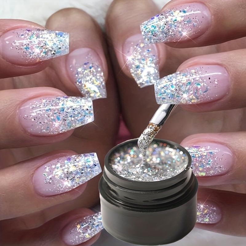 8 Colors Sparkle Aurora Glitter Gel Polish