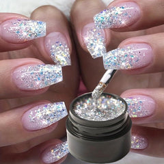 8 Colors Sparkle Aurora Glitter Gel Polish
