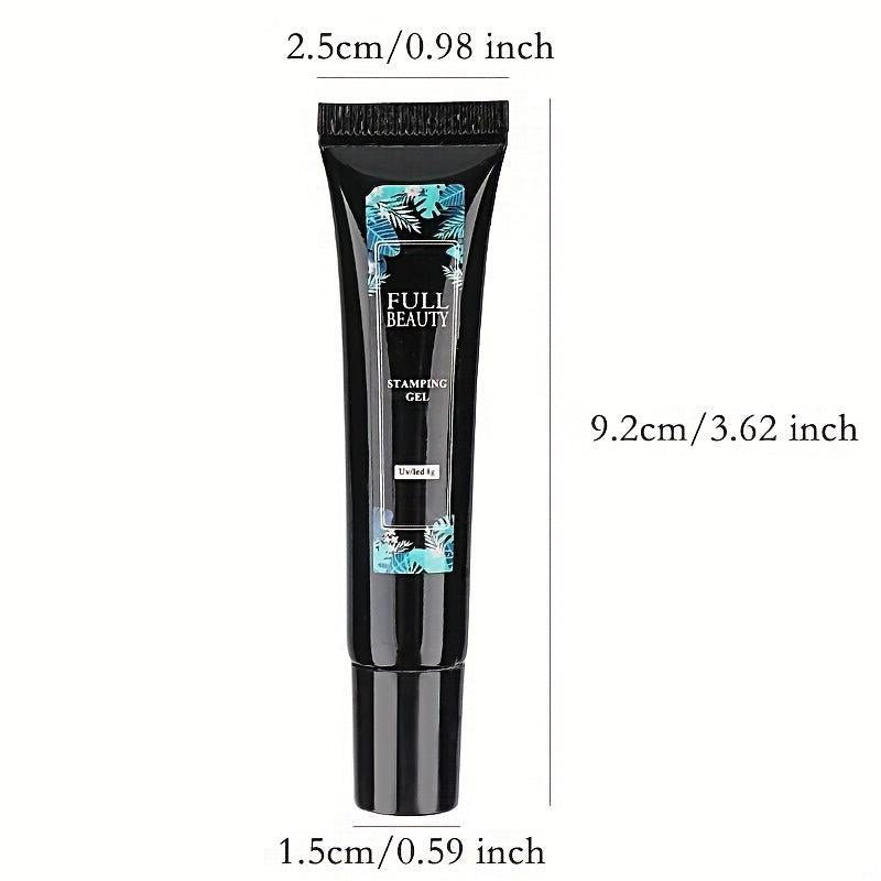 12 Colors Nail Stamping Polish Gel Kit - Long Lasting and Durable